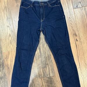 Old Navy Dark Blue Denim Jeans Size 10 High-Rise Straight